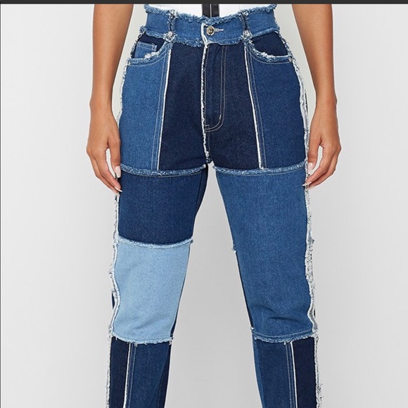 Patchwork Denim Jeans Women’s Size US 8 - Picture 2 of 6